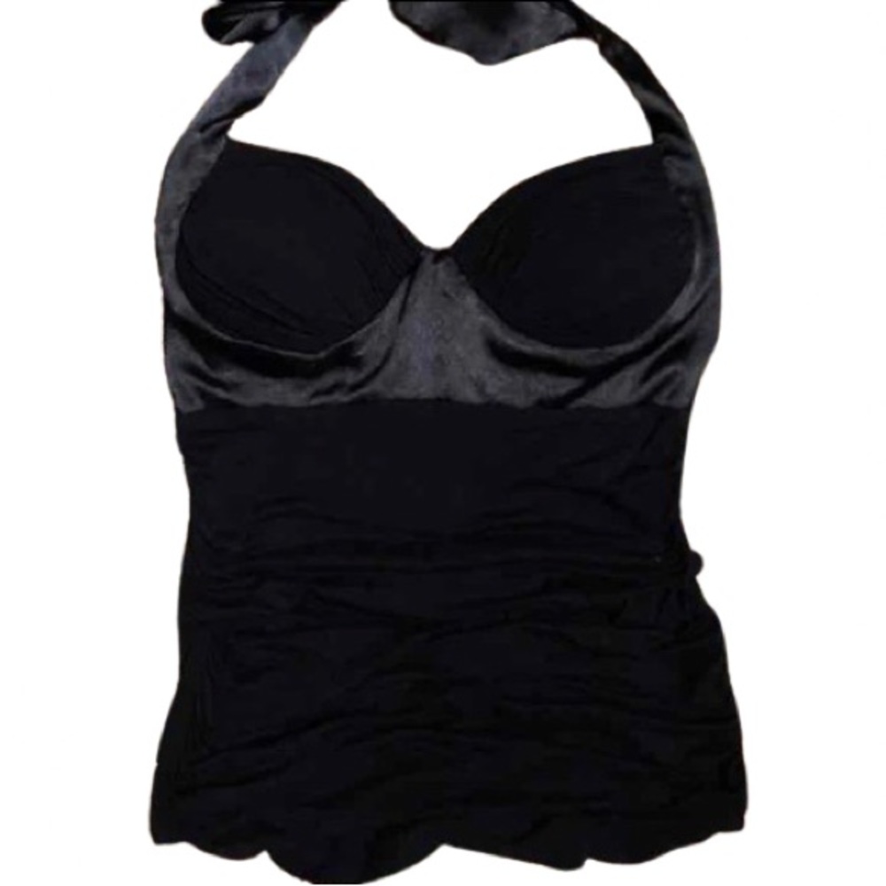 Forever 21 Satin Trim Halter Top